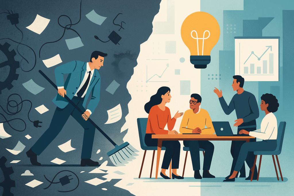 Manager clearing the way for their people