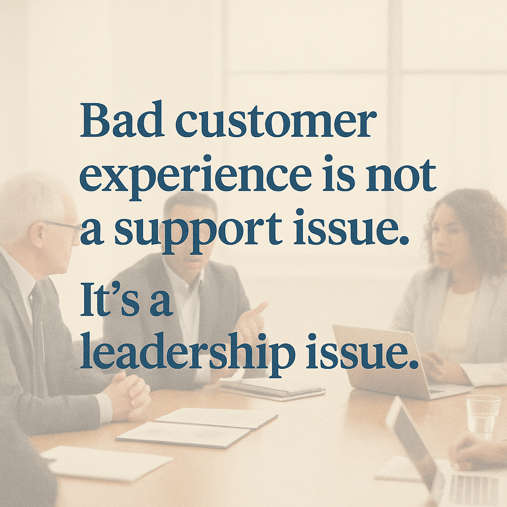 Bad customer experience is not a support issue, it's a leadership issue
